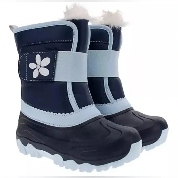 Member's Mark Girls Snow Boot Cove Blue Daisy NEW With Tags - Picture 1 of 1